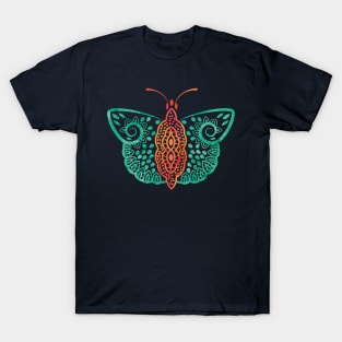 Boho Indy Tattoo Ethnic Butterfly T-Shirt